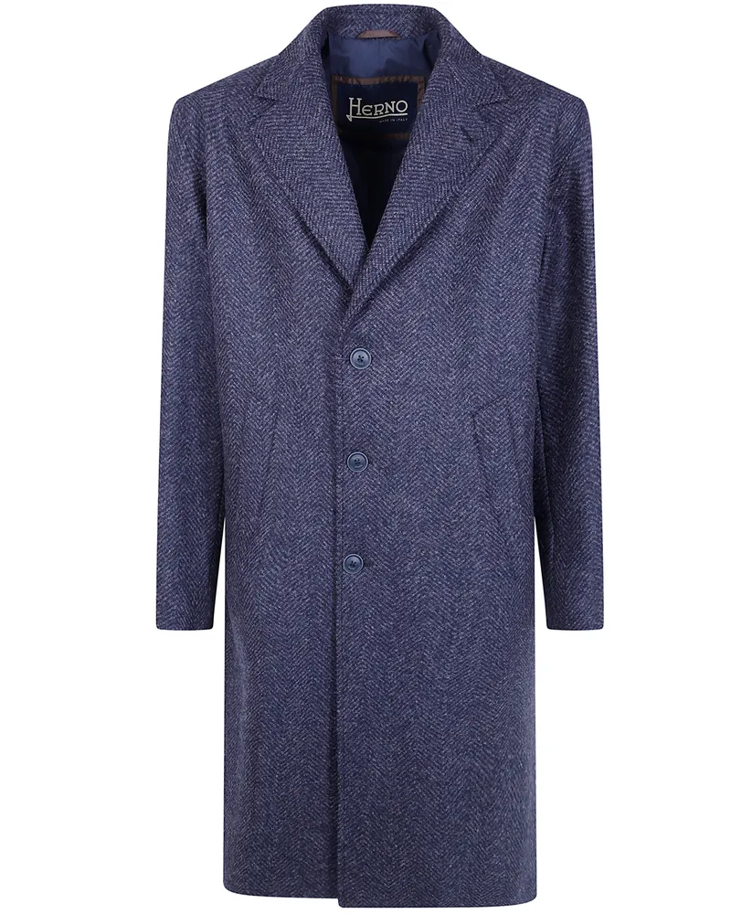 Herno Coat Classic Man "Ca000243u.33555 9200 Blue Navy Blue