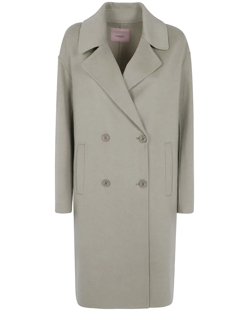 Twin-Set Coat Double Breasted "Trench Coat Green