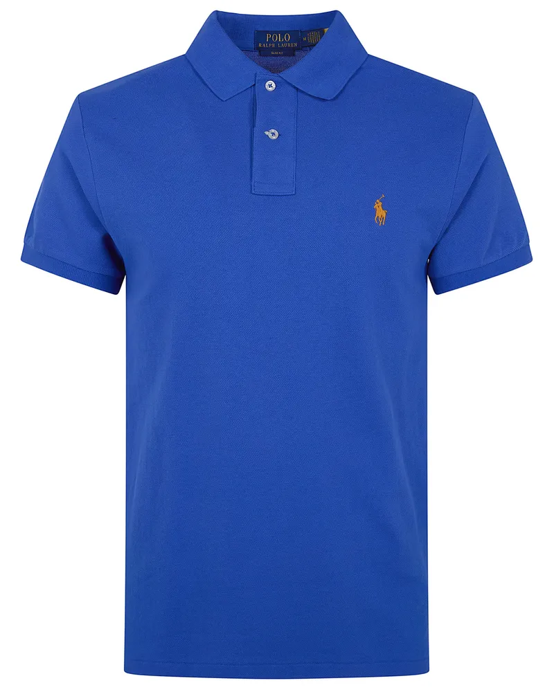Ralph Lauren Short Sleeves Knit Polo Shirt Blue