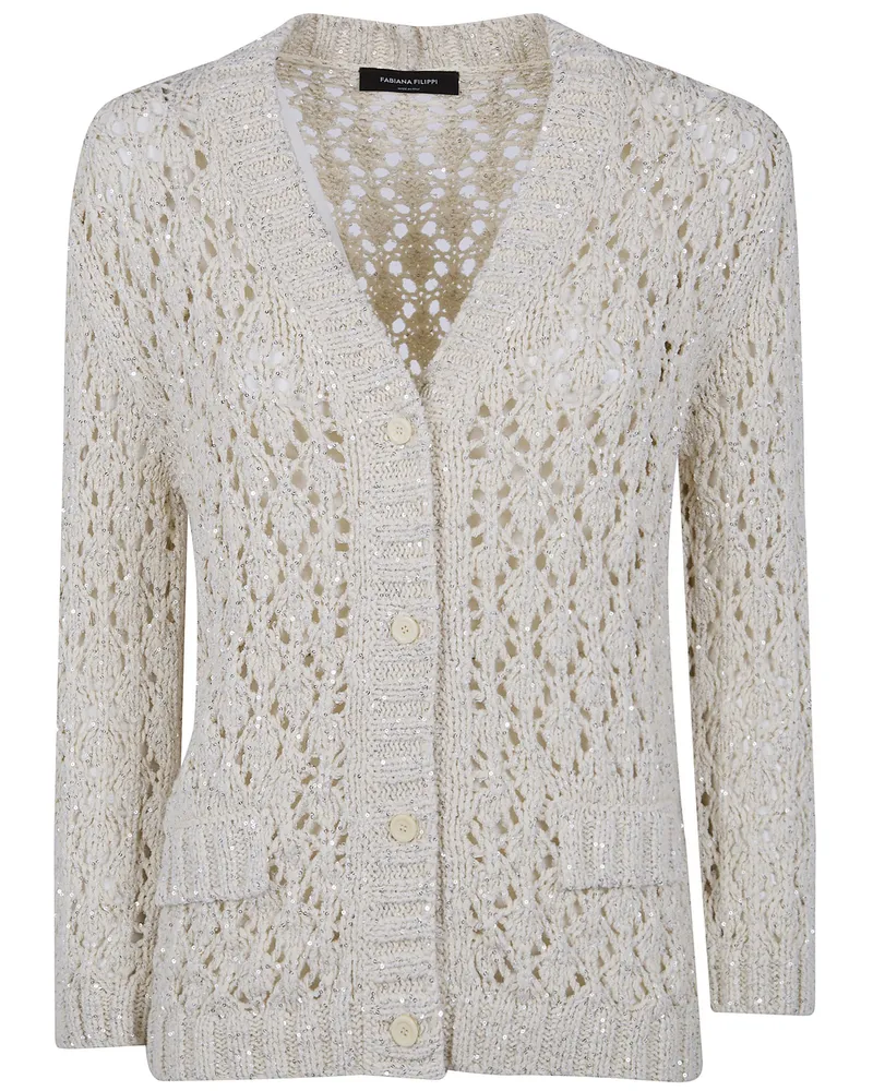 Fabiana Filippi Classic Cardigan White
