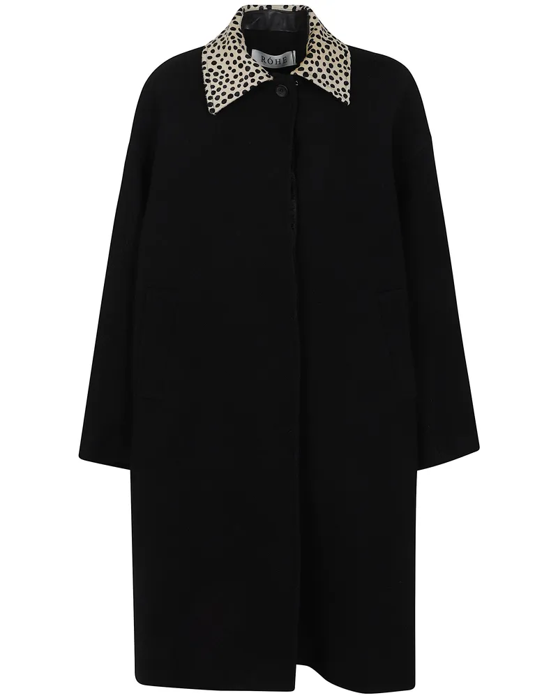 Róhe Coat Wool "Cheetah Black