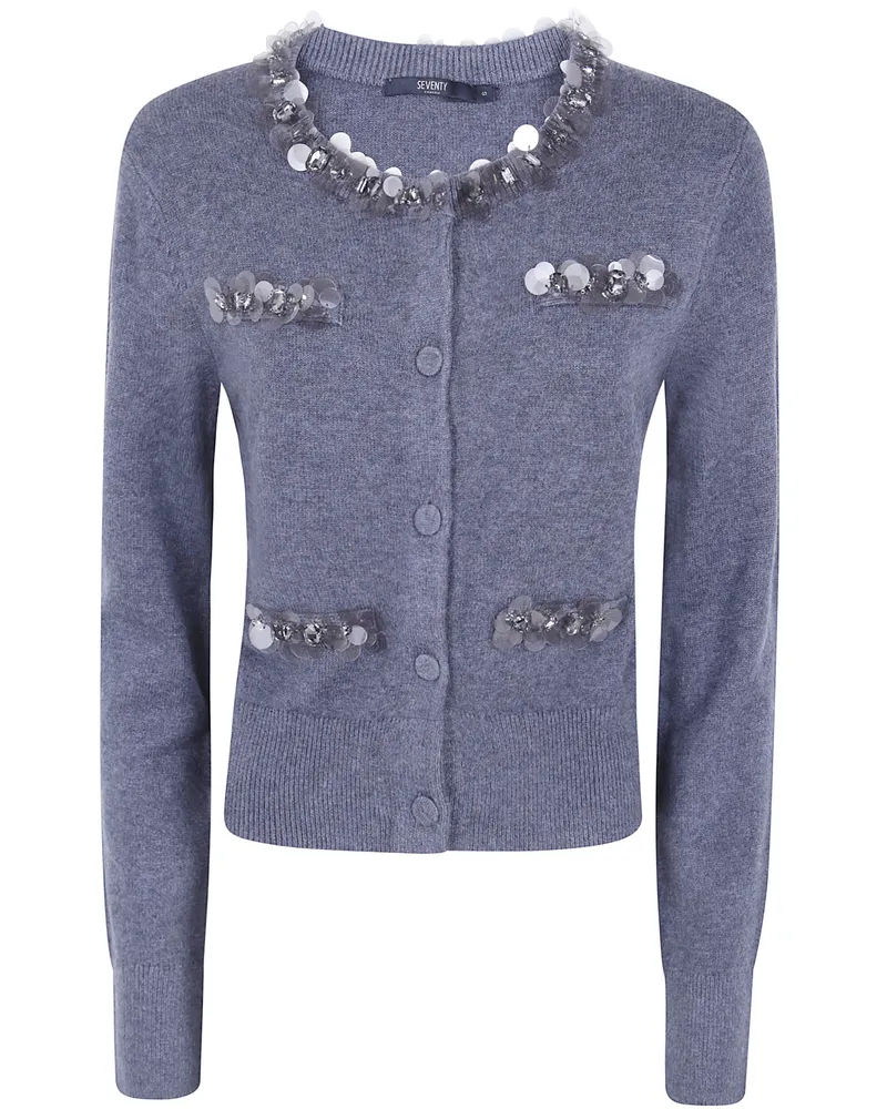 Seventy Cardigan With Appliques Gray