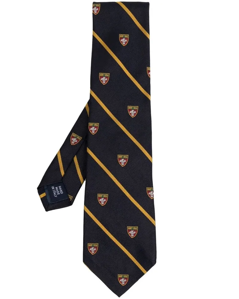 Ralph Lauren Tie Yellow Stripes Blue