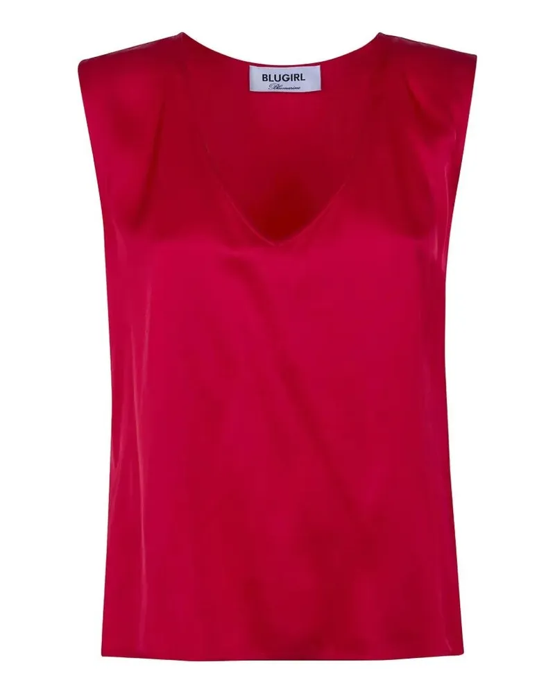 Blumarine Satin Top Red