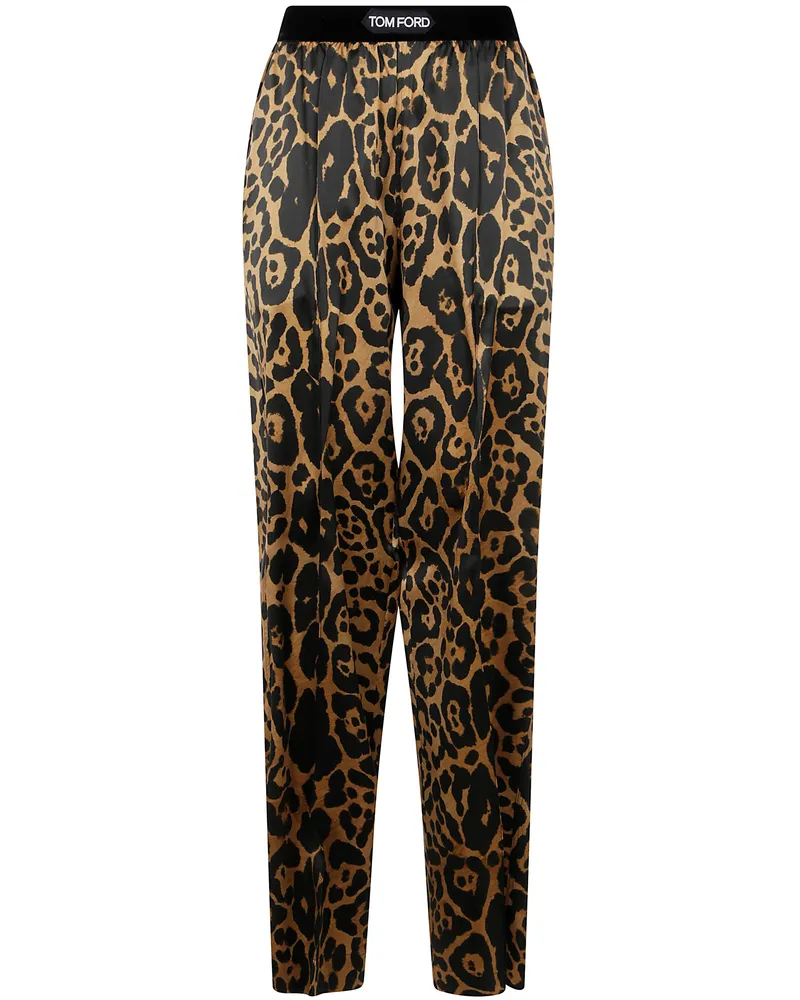 Tom Ford Printed Trousers Brown
