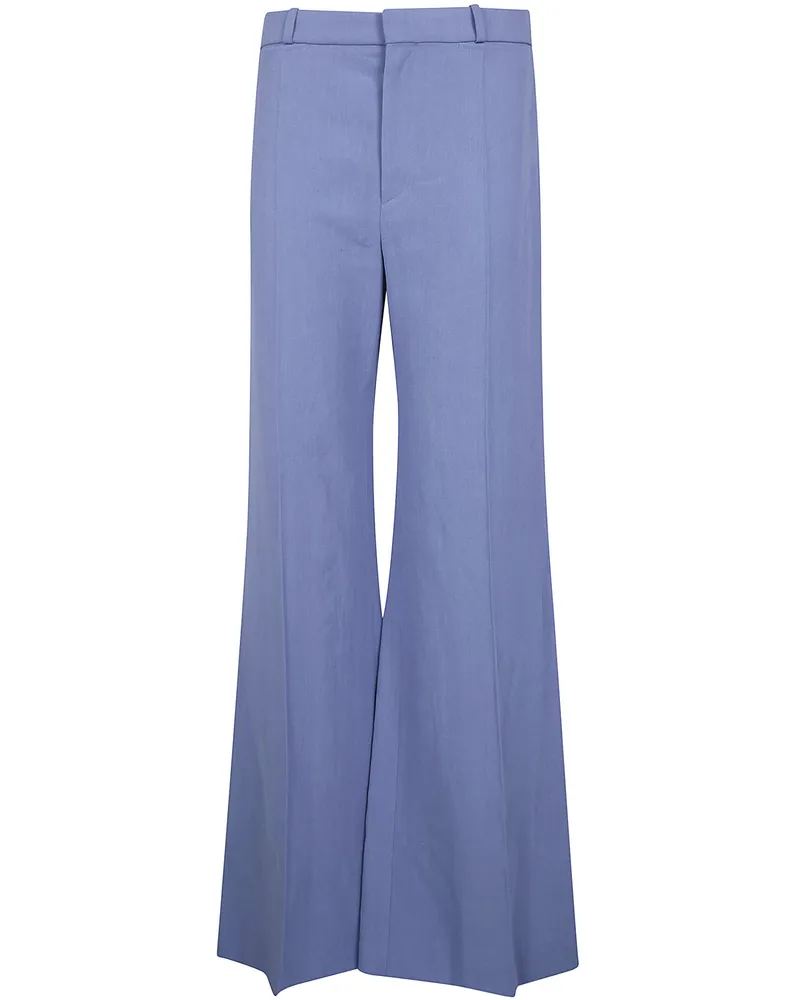 Chloé Flared Long Trousers Blue
