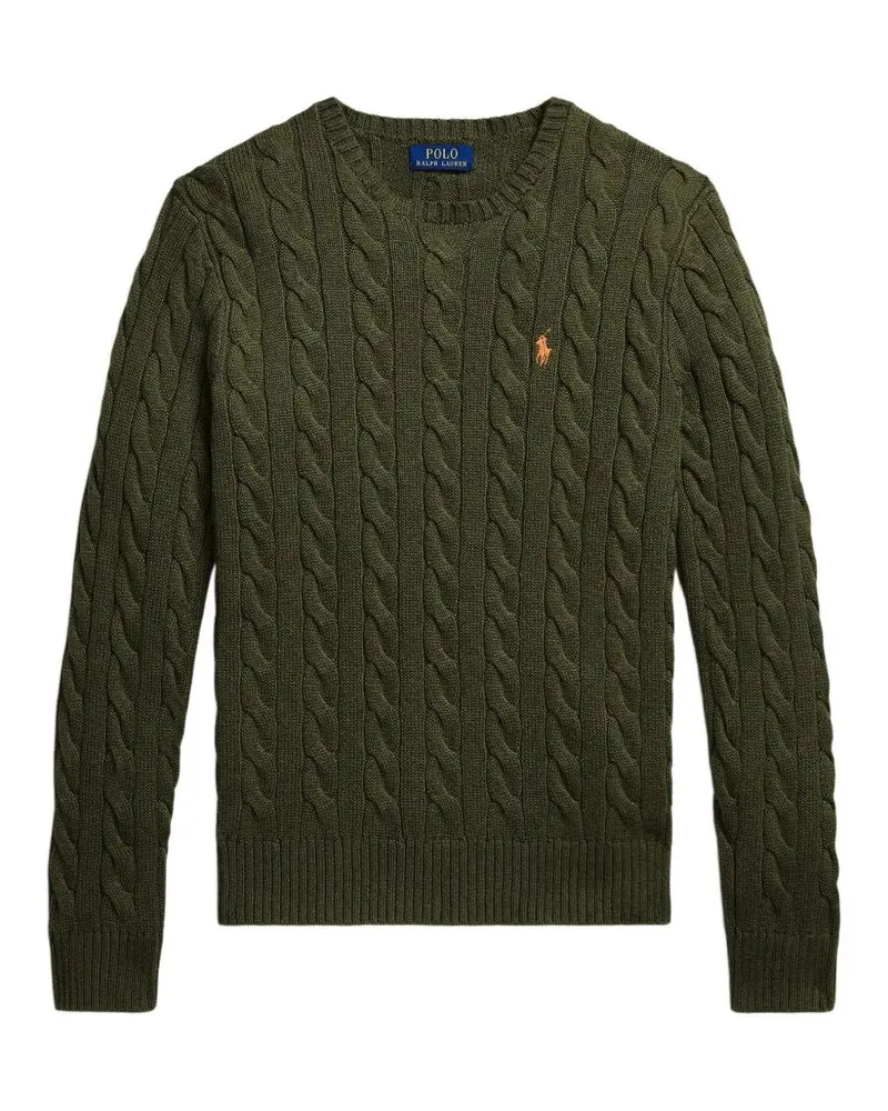 Ralph Lauren Long Sleeves Round Neck Rib Sweater Green