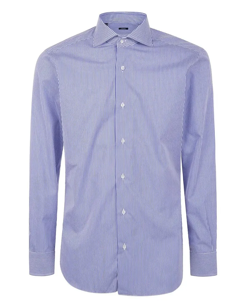 BARBA Bacchetta Popeline Shirt Blue