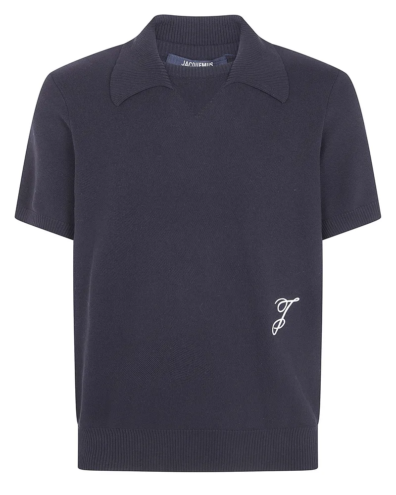 Jacquemus Le Polo Maille J Polo Shirt Black