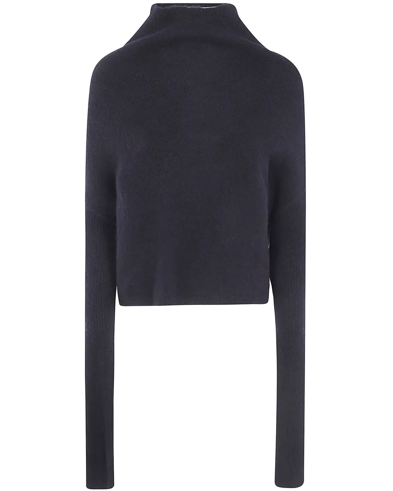 Rick Owens Sweater Long Sleeves "Crater Neck Tee Black