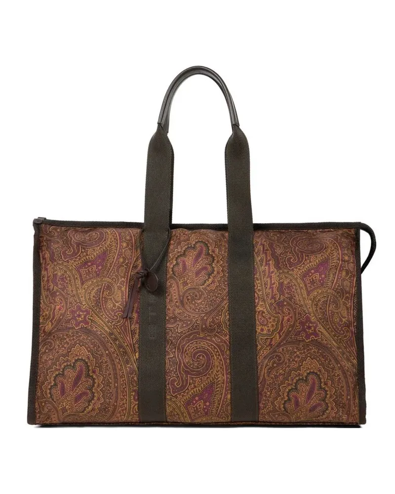 Etro Handbag Brown Nylon Tote Bag Brown