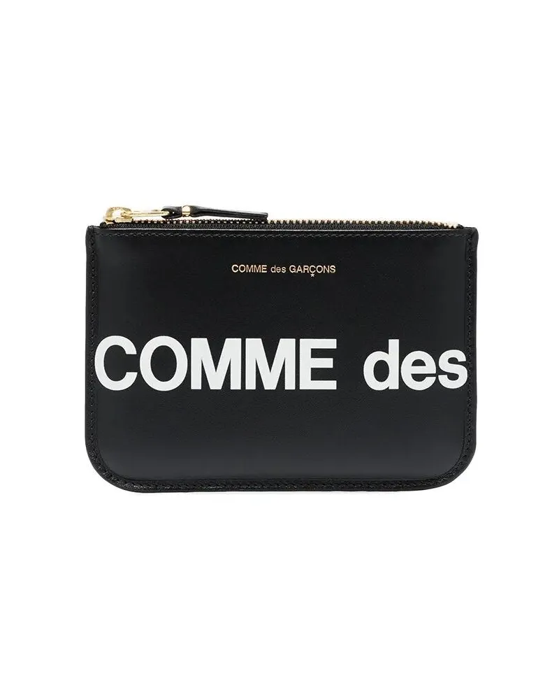Comme des Garçons Huge Logo 145X105 Mm" Wallet Black