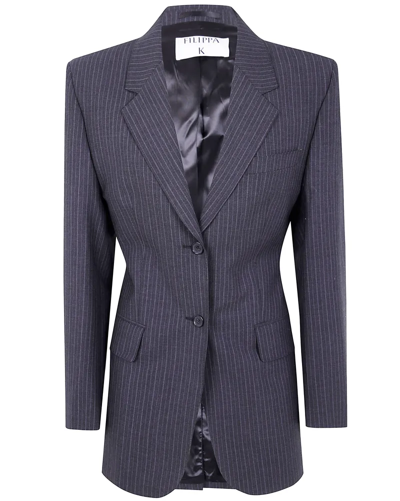 Filippa K Hourglass Pinstripe" Blazer Gray