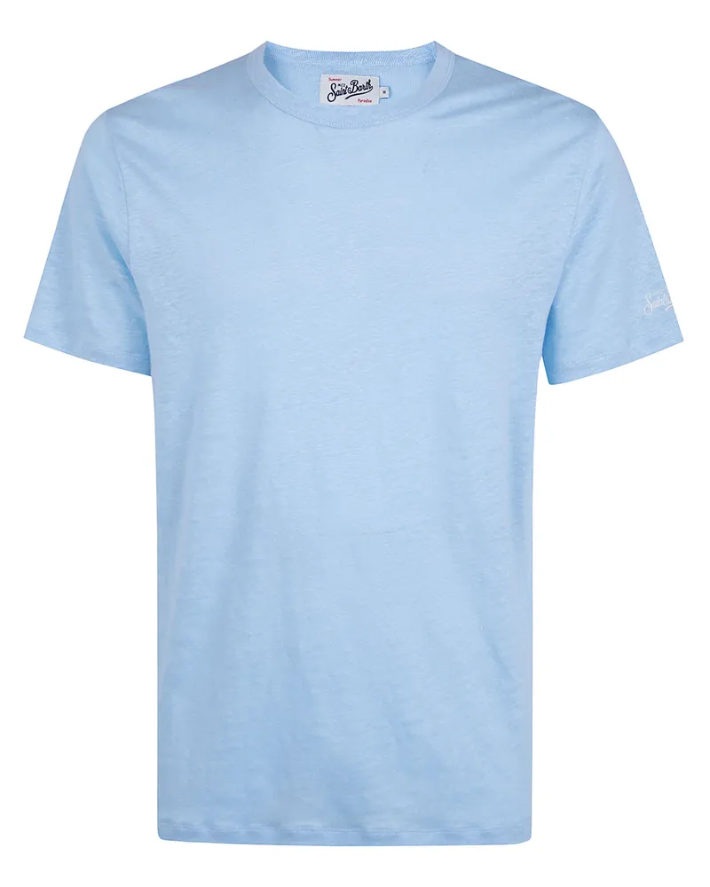 MC2 Saint Barth Linen Roundneck Sweater Blue