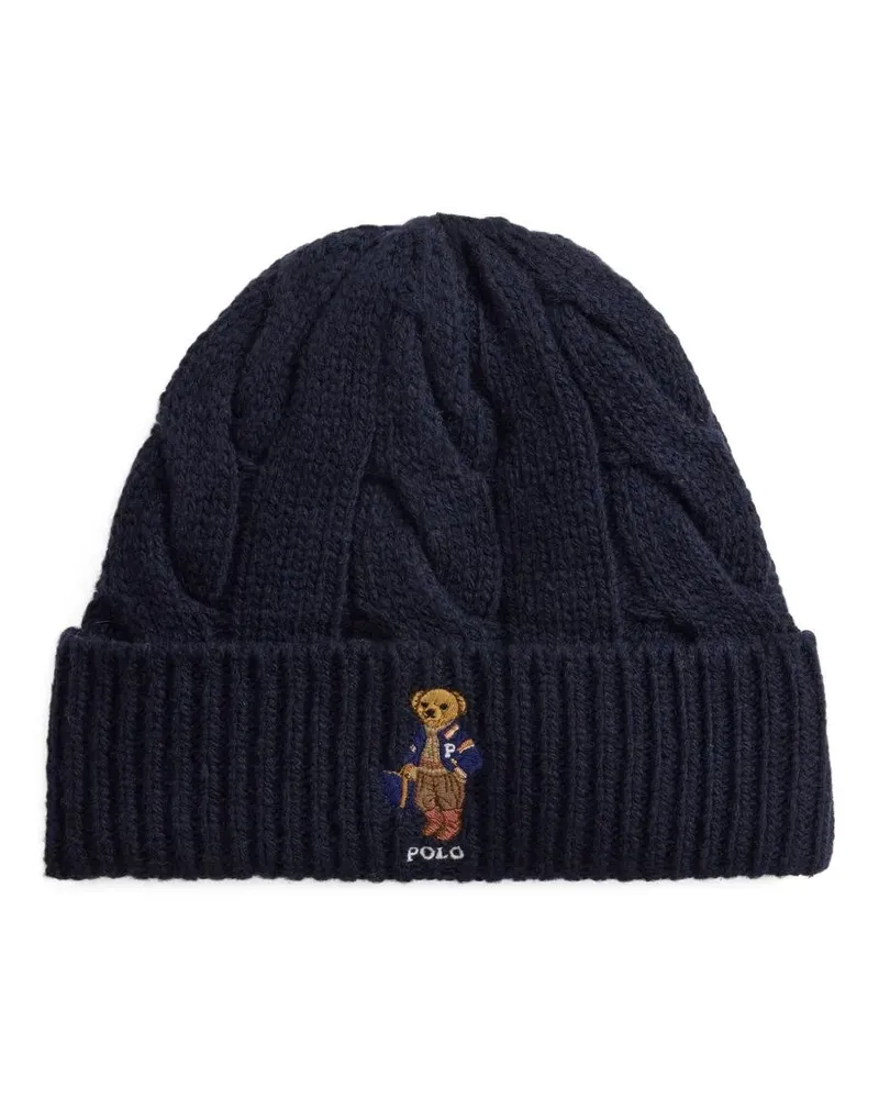 Ralph Lauren Beanie Hat "Polo Bear Blue