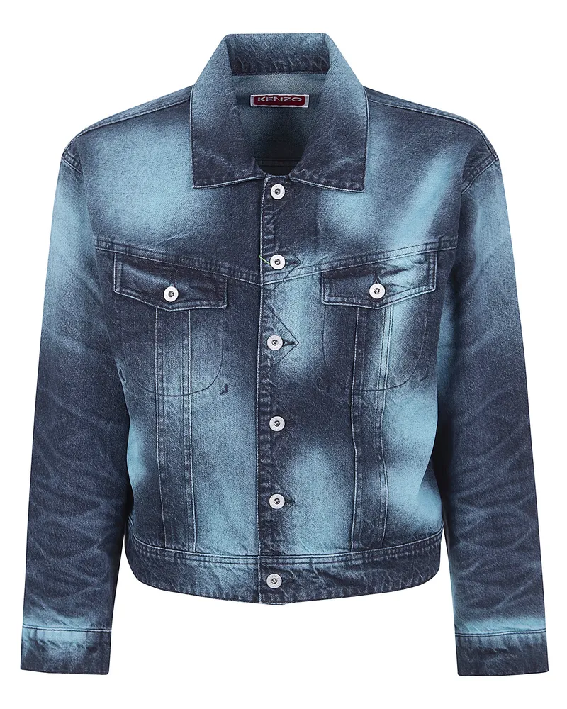 Kenzo Kenzo Boke Heart Oversize Trucker Jacket Blue