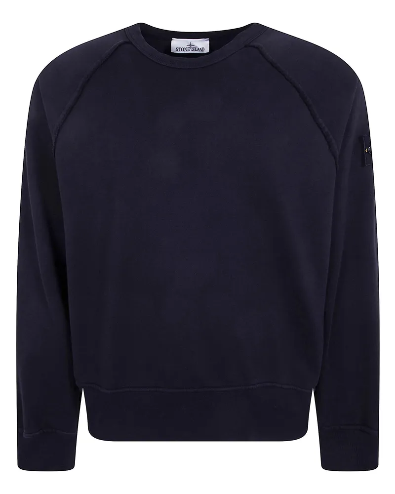 Stone Island Round Neck Sweatshirt Black