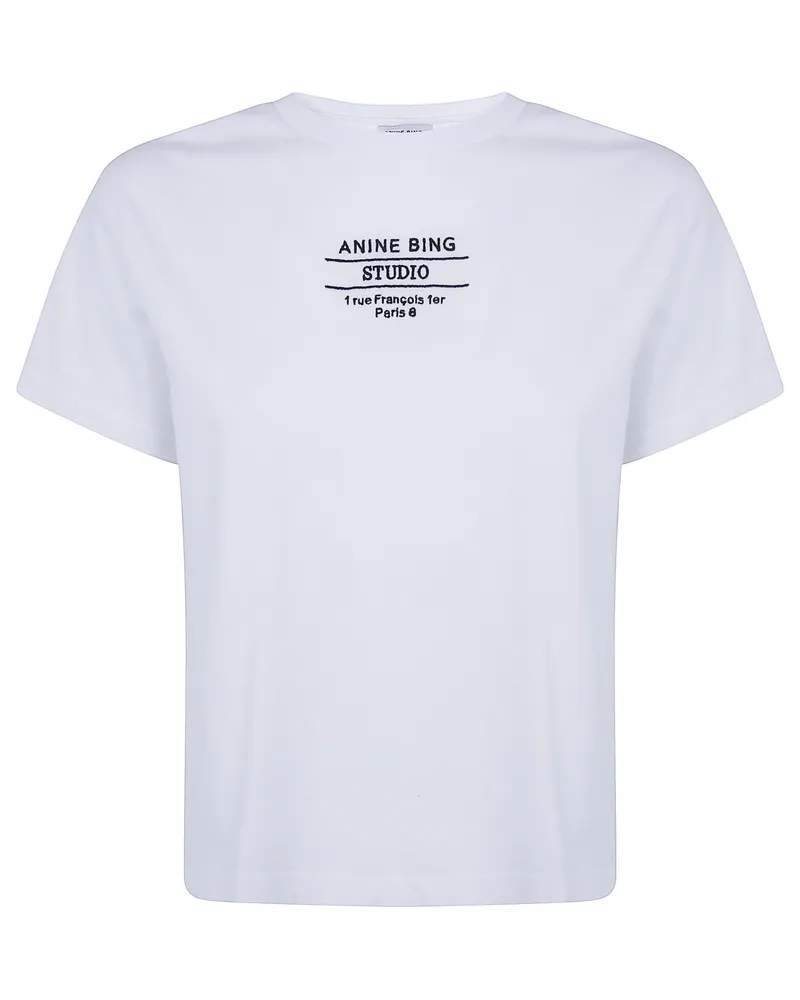 Anine Bing T-Shirt "Shelley" Tee Studio White