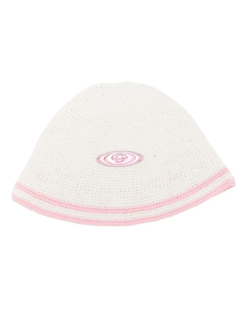 Casablanca Paris Bourgeoise Girl Crochet" Hat Pink