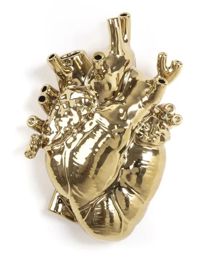 Seletti Love In Bloom Gold" Vase Cm 16.5 X 9 H 25 Multi