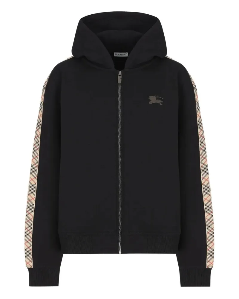 Burberry Sweatshirt Black "Clyde" Check Tape Black