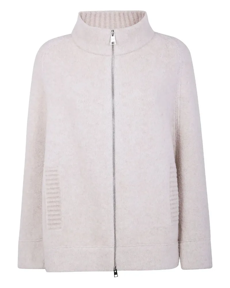 D.EXTERIOR D. EXTERIOR Boucle Soft Bomber Jacket White