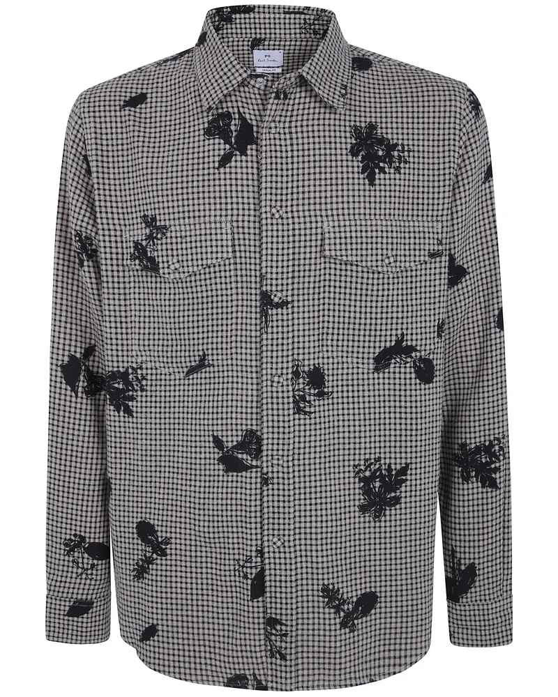 Paul Smith Long-Sleeve Casual-Fit Shirt Mens Ls Casual Fit Shirt Brown