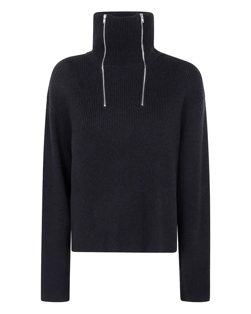 Pier Antonio Gaspari Zip High Neck Sweater Black