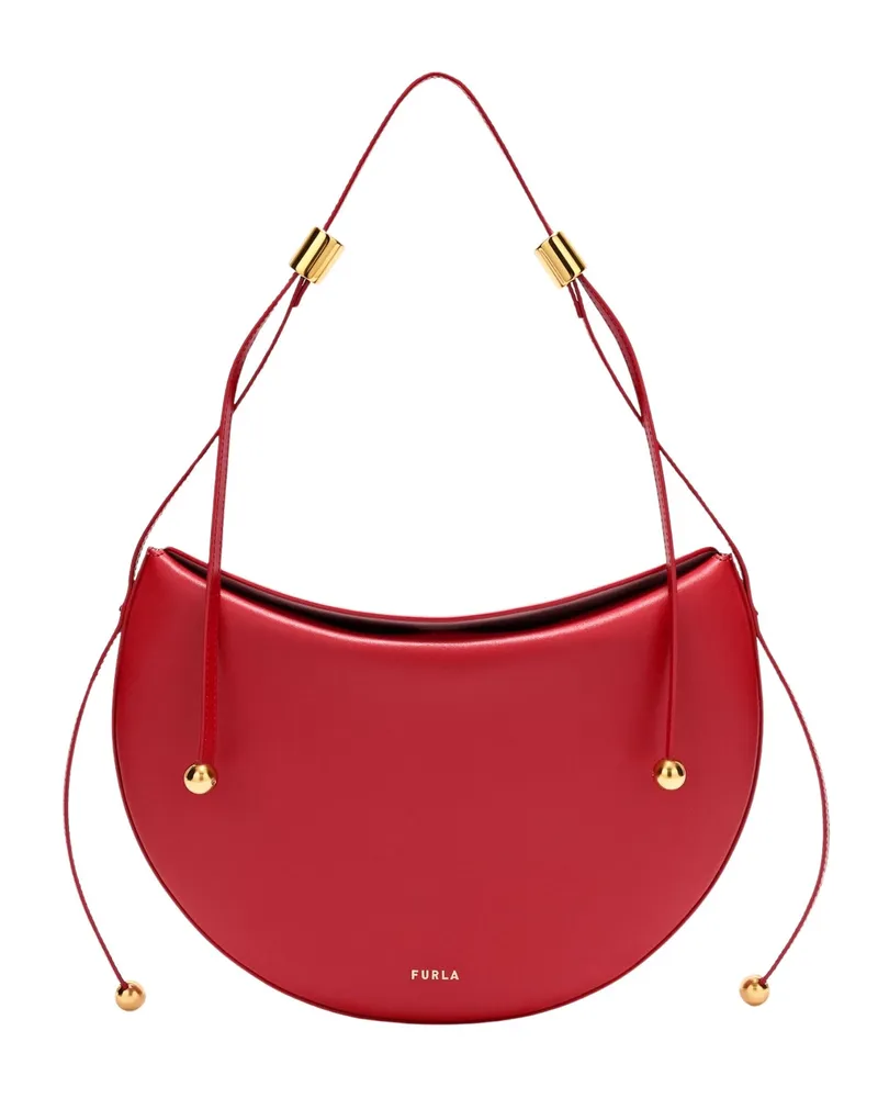 Furla Furla Moonstone" Calf Leather Medium Shoulder Bag Red
