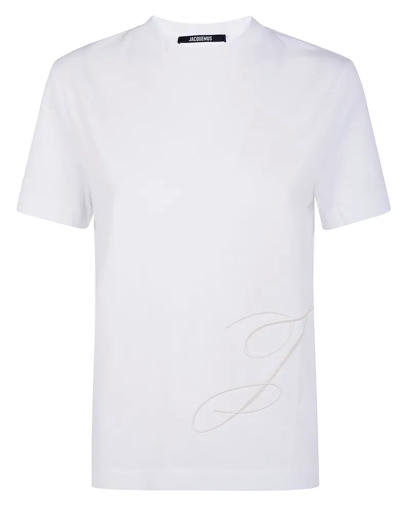 Jacquemus Le Tshirt J" Short Sleeve T-Shirt White