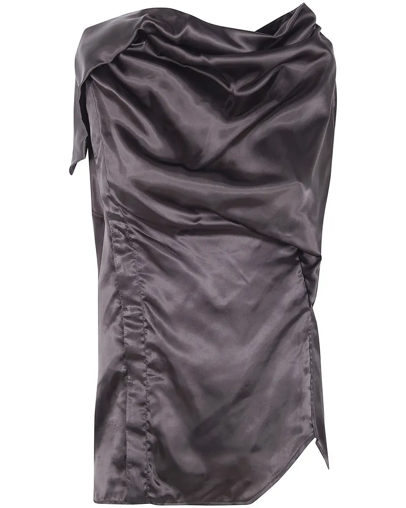 Rick Owens Island Sleeveless Shirt Gray