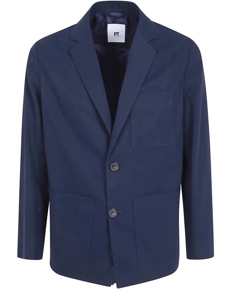 Pantaloni Torino Single Breasted Jacket Blue
