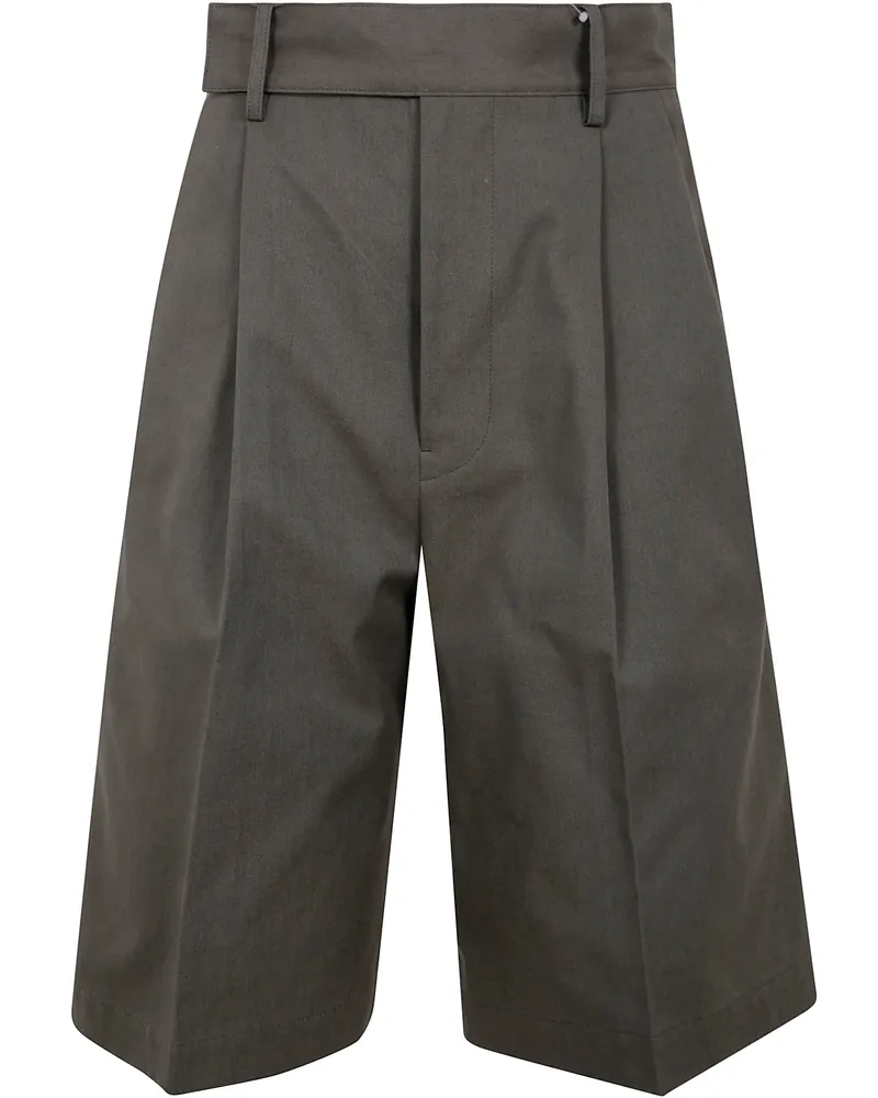 Yohji Yamamoto R-4Tuck Short Pants By Yohji Yamamoto Brown
