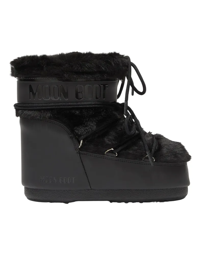 Moon Boot Faux Fur Boots "Icon Moonboot Black