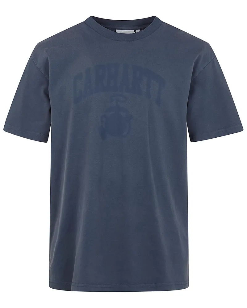 Carhartt WIP Ss "Faded Pond" Corps T-Shirt Organic Cotton Single Jerse Blue