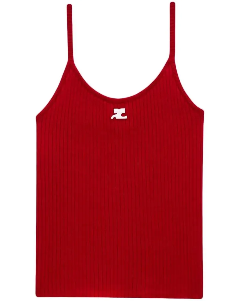 Courrèges Reedition" Knit Tank Top Red