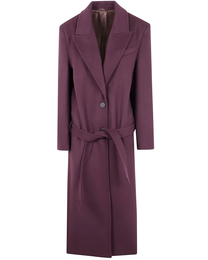 ATTICO Long Coat Red