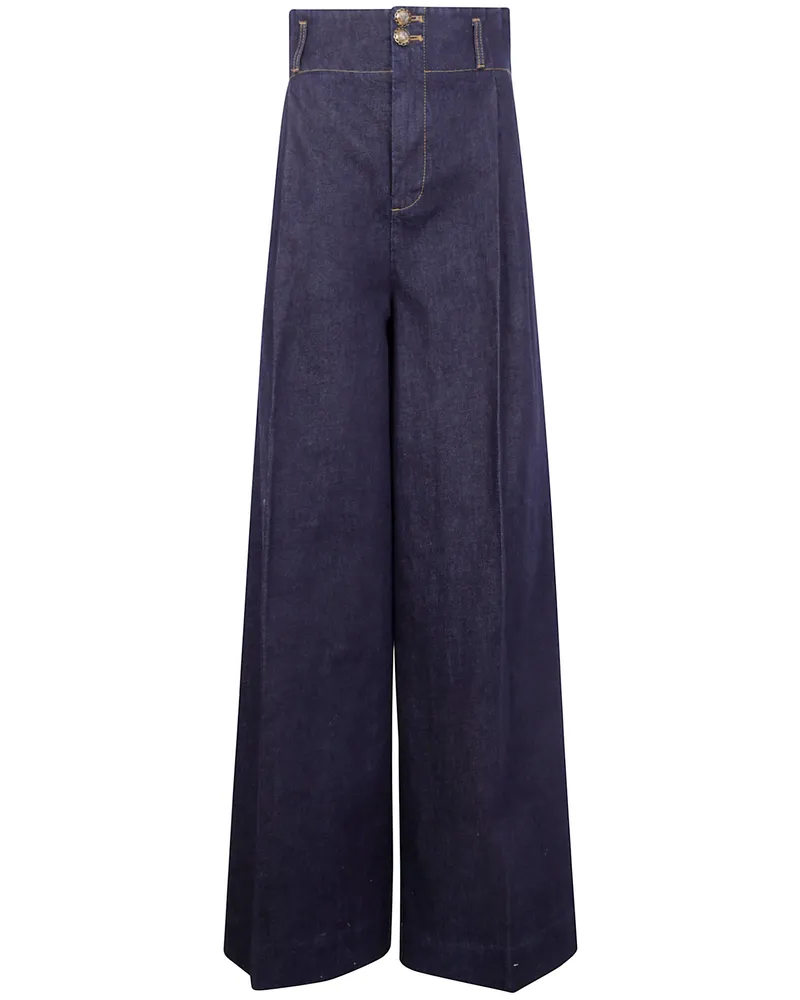 Zimmermann Hypnotic' Denim Tailored Pant Blue