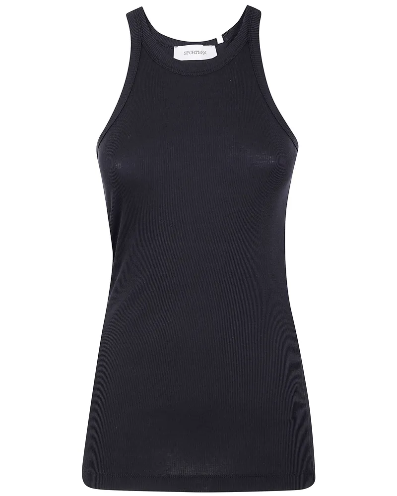 Max Mara Nastie Silk Cotton Tank Top Black