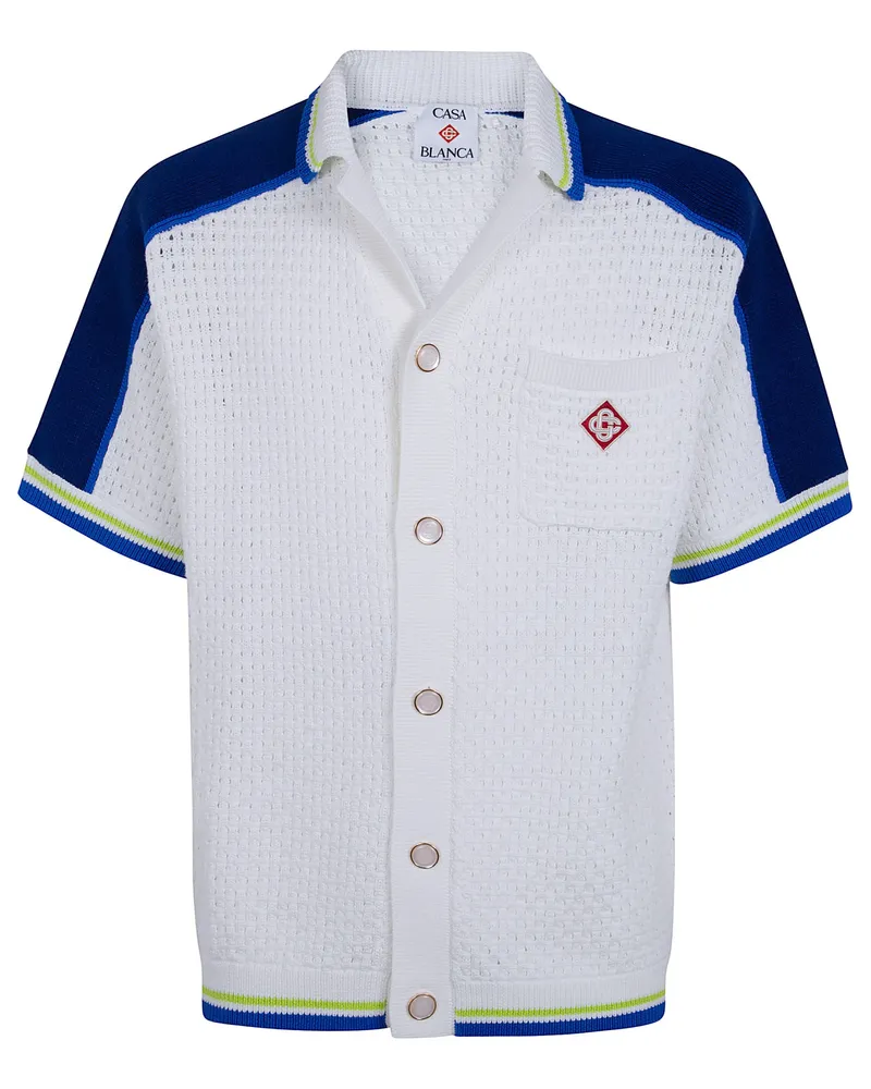 Casablanca Paris Crochet Shirt White