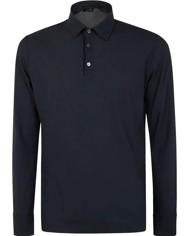 Zanone Long Sleeves Polo Shirt Gray