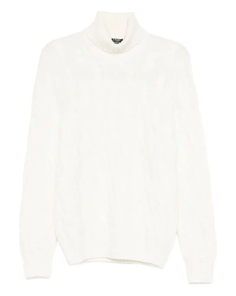 BARBA Turtle Neck Sweater White