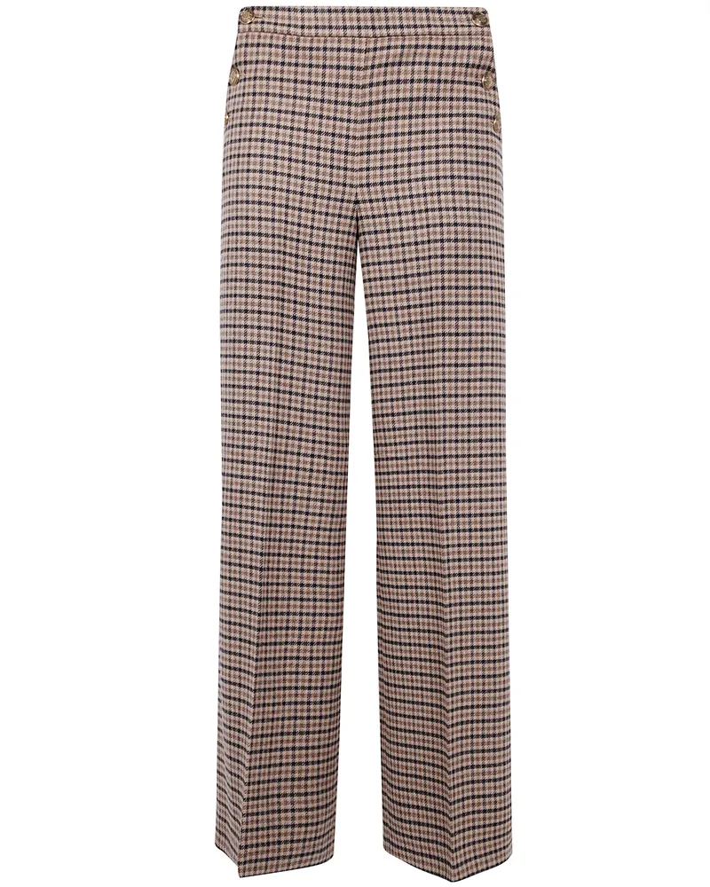 Twin-Set Small Check Trousers Brown