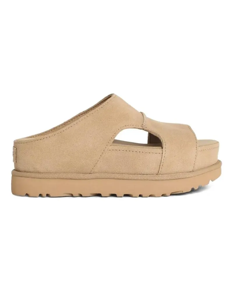 UGG Woman "Goldenstar High Cutout Slide" Mule Beige