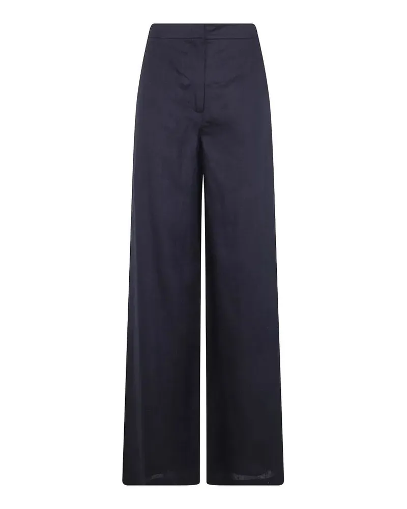 Max Mara Tapioca' Linen Classic Trousers Black