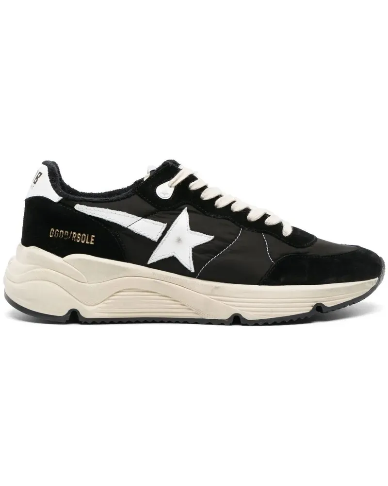 Golden Goose Running" Sole Nylon Upper Suede Toe And Spur Leather Sta Black