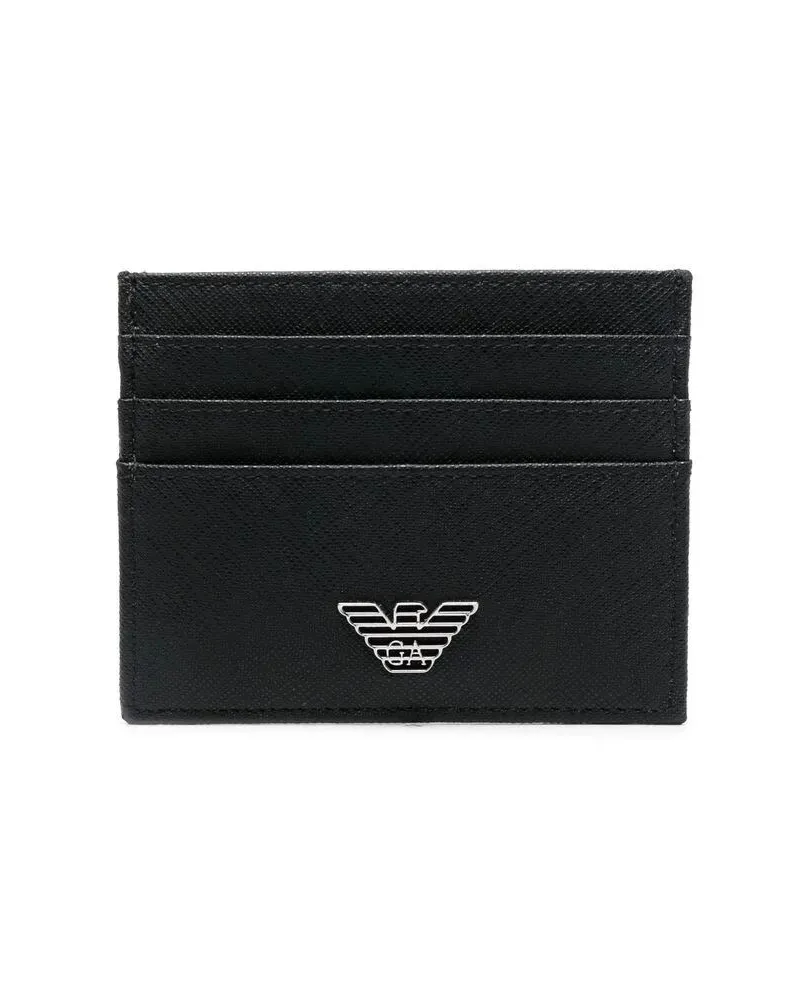 Emporio Armani Accessories Leather Card Holder Black