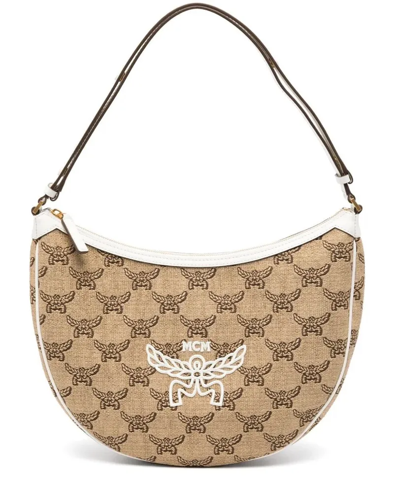 MCM Himmel Oth Hobo Medium Bag Beige