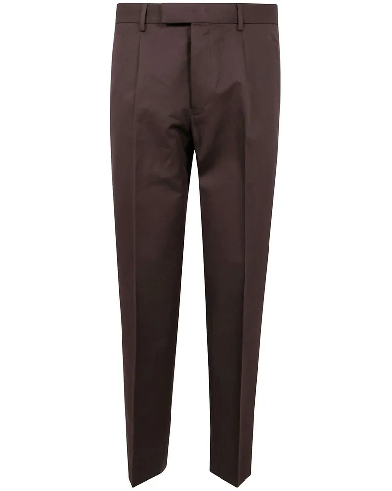 Ermenegildo Zegna Cotton And Linen Pants By Zegna Brown