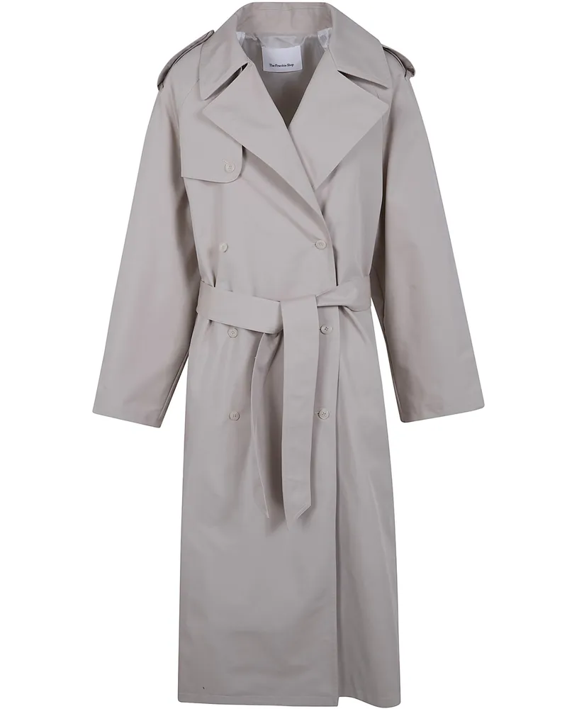FRANKIE Shop Riva" Cotton Trench Coat Beige